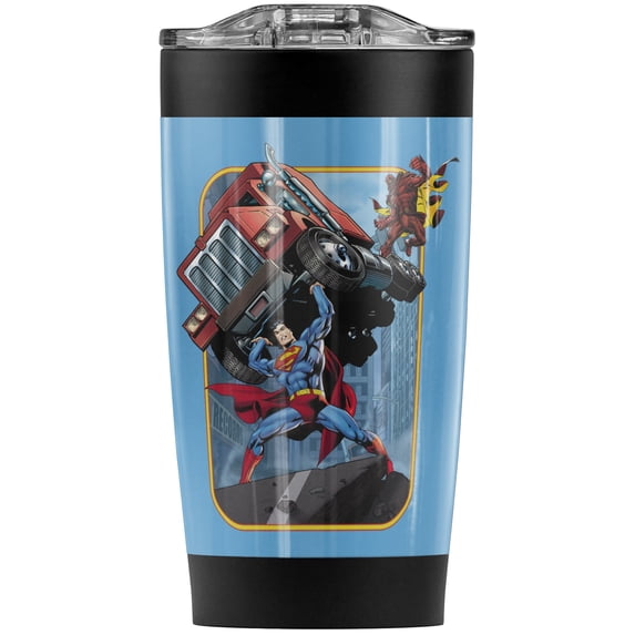 Superman Pick Up My Truck Stainless Steel Tumbler 20 oz Coffee Travel Mug/Cup, Vacuum Insulated & Double Wall with Leakproof Sliding Lid | Great for Hot Drinks and Cold Beverages