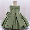 thumbnail image 5 of Lilgiuy Infant Girls Summer Dress Sleeveless Satin Lovely Bowknot Skirt for Piano Dance Performance Gown Summer Sales, 5 of 5