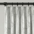 thumbnail image 3 of TWOPAGES 72"x102" Pinch Pleated Curtain Floral Print Linen Blend Light Filtering Drape for Guest Room, 1 Panel, Vegetative Peony, 3 of 6