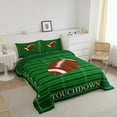thumbnail image 3 of Erosebridal Soccer Sports Comforter Sets Full Size for Boys, Rugby Lovers Comforters & Duvets, Geometric Stripe Decor, Reversible, 3 of 7