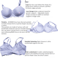 thumbnail image 7 of BIMEI Women's Mastectomy Bra Pockets Seamless Molded Bra Lace Contour Post-Surgery Invisible Pockets for Breast Forms Everyday Bra 9828,White, 36A, 7 of 7