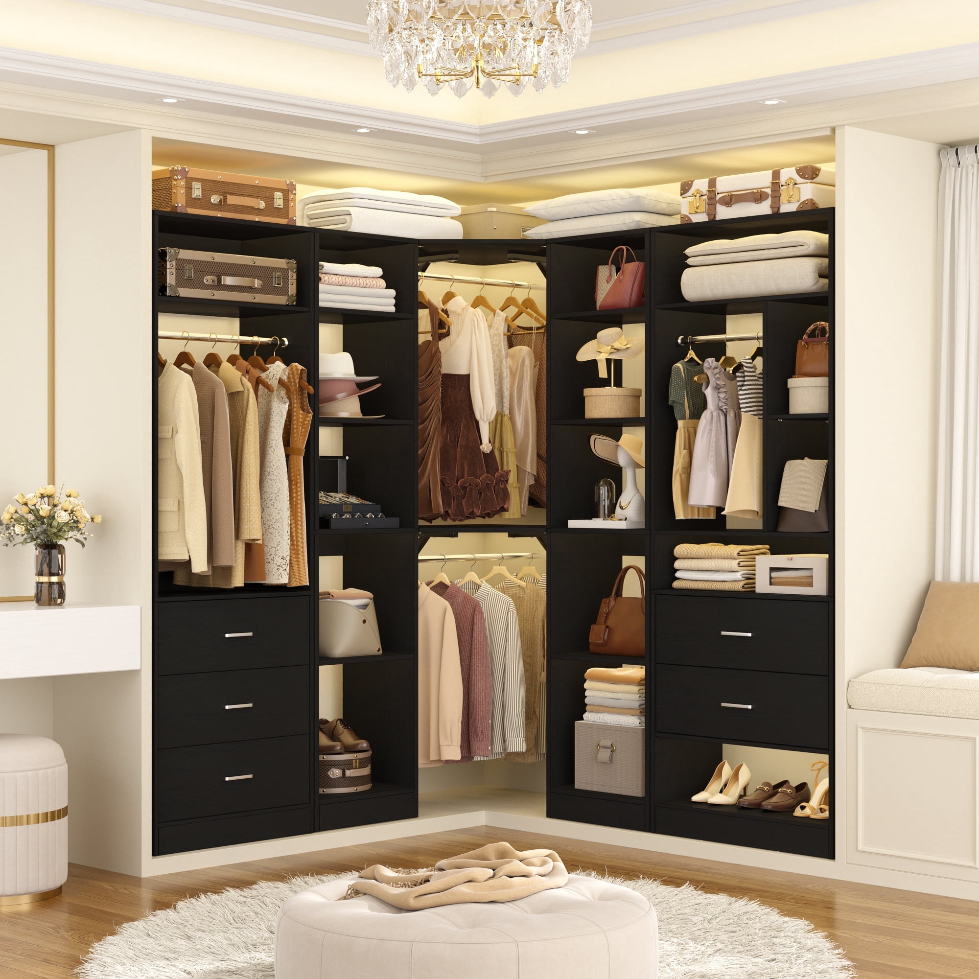 Freestanding Closet System with 3 Sets, Homieasy 87.2