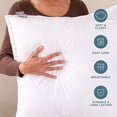 thumbnail image 4 of Bare Home 22"x22" Pillow Inserts, Decorative Square Pillow Insert for Sofa/Couch, Set of 2, White, 4 of 9