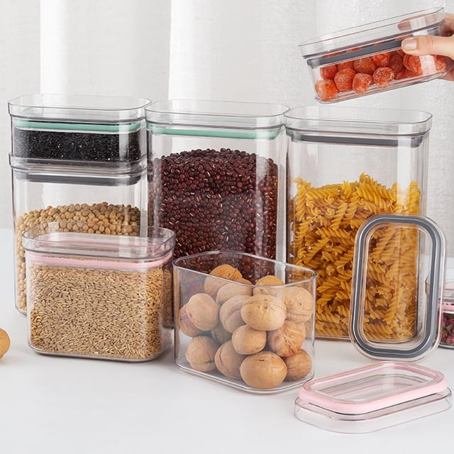 Neinkie 425/1000/1500/2000ml Extra Large Food Storage Containers with Lids Airtight for Flour, Sugar, Rice & Baking Supply - Airtight Kitchen & Pantry Bulk Food Storage