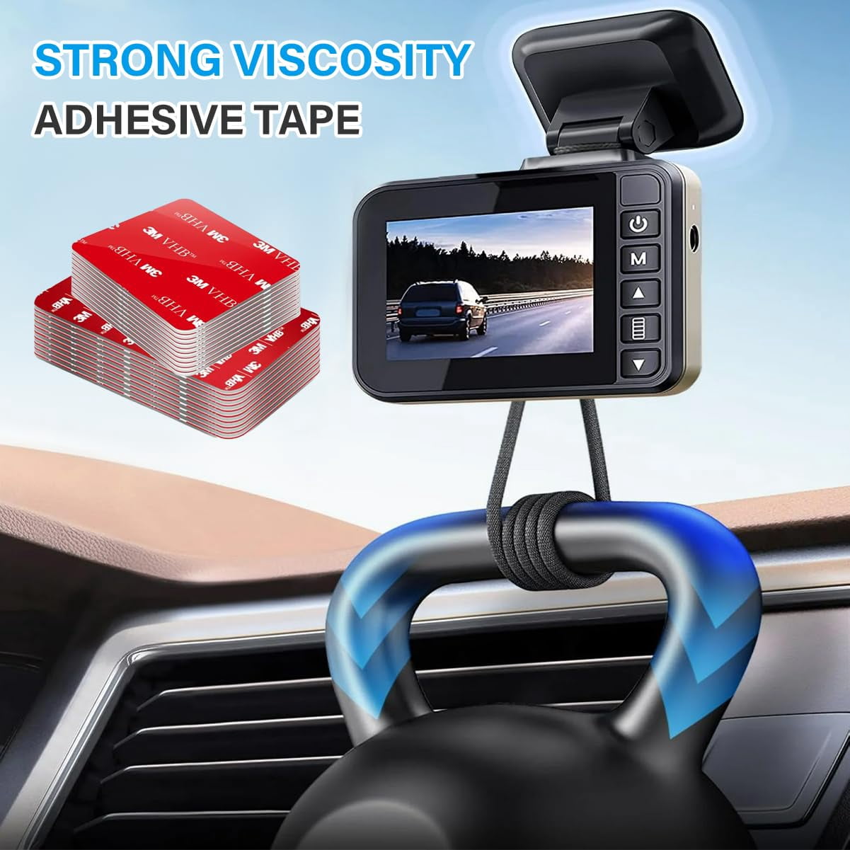 3M VHB Double Sided Adhesive Pads Heavy Duty, 1" Round 48 PCS Waterproof Heat Resistant Tape, Strong Hold Mounting Tape for Home, Car, and Outdoor Use