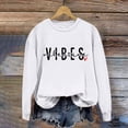 thumbnail image 2 of Women's Casual Long Sleeve Tops Cute Printed Round Neck Cozy Loose Pullover Sweatshirts for Spring Valentine's Gift(White,M), 2 of 5