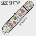 thumbnail image 3 of Yayeee Double Oven Mitt Kitchen Heat Resistant Baking 35" x7" Quilted Glove, Brown Christmas House, 3 of 6