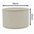 thumbnail image 1 of E27 Drum Lamp Shade for Ceiling & Table Lamps, Fabric, Self-Assembly, 40cm, 1 of 9