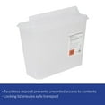 thumbnail image 3 of McKesson Biohazard Sharps Container, Puncture-Resistant Bin - Clear, 1.25 gal, 20 Ct, 3 of 8