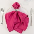 thumbnail image 2 of Balsa Circle 5 Pieces 20" Fuchsia Lamour Satin Napkins Wedding Party, 2 of 6