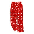 thumbnail image 4 of qelini Sleep Pants for Men Elastic Waist Drawstring Pants Xmas Tree Print Loungewear Pants Soft Cozy Trousers with Pockets, 4 of 4