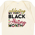 thumbnail image 4 of Inktastic Celebrating My First Black History Month for Kids Boys or Girls Long Sleeve Baby Bodysuit, 4 of 5