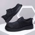 thumbnail image 6 of Men's Camel Suede Chunky Sole Casual Derby Shoes, 6 of 8