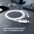 thumbnail image 3 of Powertek Light-Up USB-C to USB-C Fast Charging Cable, 60W, 5 ft, White, 3 of 7