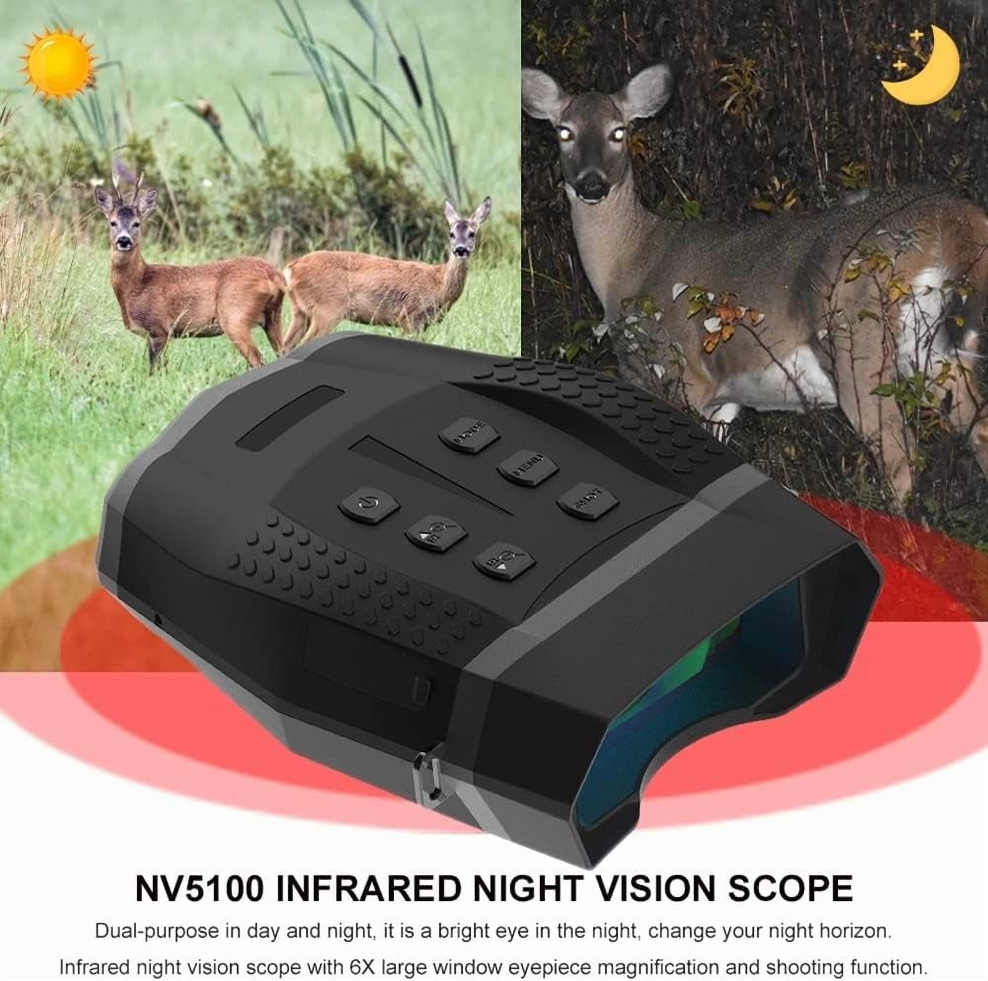 1080P Night Vision Binoculars Goggles with 2.5in TFT Screen, Take FHD Photo & 1080P Video from 400m/1312ft in Darkness, for Complete Darkness, Hunting, Camping