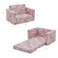 thumbnail image 6 of Iwicker 2-in-1 Convertible Sofa to Lounger Flip Open Soft Kids Couch/Sleeper for Gift, Pink Unicorn, 6 of 6