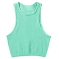 thumbnail image 4 of Ruyang Women's Vests Summer Tank Tops for Women Women’s Square Neck Seamless Sleeveless Cropped Tank Yoga Crop Tops Loose Fit Work Blouses Shirts, 4 of 5