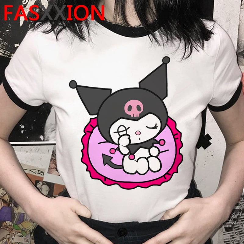 Kuromi Camiseta Mujer harajuku vintage Estetica t shirt top Camisetas tumblr kawaiipangjing Walmart en linea
