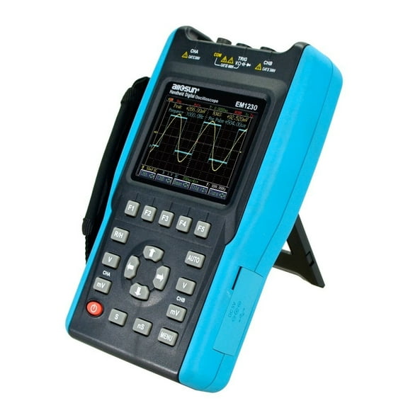 2in1 Handheld Oscilloscope 2 Channels With Color Screen Scope Digital Multimeter DMM Meter 6000 Counts EM1230