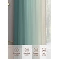 thumbnail image 5 of Gradient Green Sheer Curtains 2 Panels Set Modern Minimalist Brown Green Ocean Beach Sheer Window Curtains Light Filtering Rod Pocket Voile Drapes for Bedroom Living Room 52"X96", 5 of 8