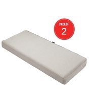 Classic Accessories Montlake Bench Cushion Foam & Slip Cover, Heather Grey, 42x18x3 Thick ( Pack of 2 )
