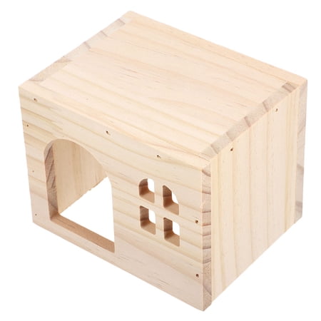 WRITWAA Wooden Hamster Hideout Multi-Color Stylish Design Safe Small Pets