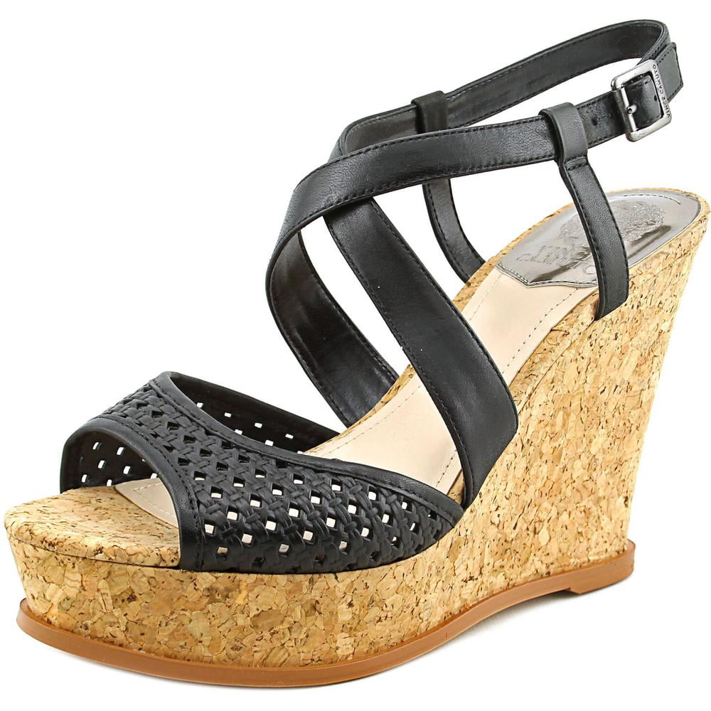 vince camuto black flat sandals