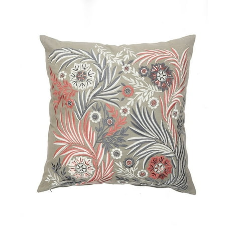 LR Home Multicolored Floral Garden Throw Pillow