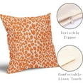 thumbnail image 2 of Orange Cheetah Throw Pillow Covers 18X18 Inches Set of 2 Leopard Decorative Pillow Cases Animal Wildlife Pillow Cover with Zipper Home Decor for Sofa Couch Housewarming Gift Bed Porch Outdoor, 2 of 6