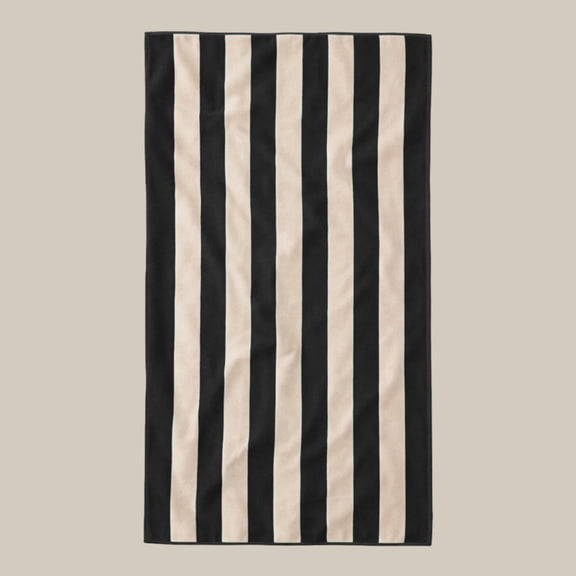 Large Organic Cotton Striped Beach Towel