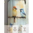 thumbnail image 3 of Colorful Birds Oil Painting Sheer Curtains for Living Room Bedroom Retro Spring Birds Animals Sheer Curtains 72 Inch Long 2 Panels Set Light Filtering Curtain Window Treatments Drapes for Dining Room, 3 of 6