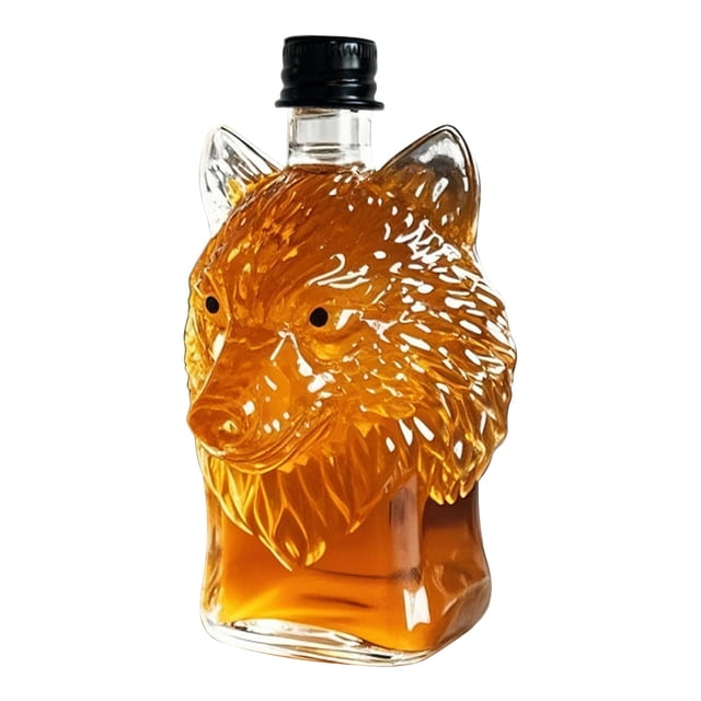 RKSTN Glass Bottles Wolf - Crested Whiskey Bottle Kitchen Gadgets