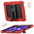 thumbnail image 4 of Dteck Built-in Screen Protector Case for iPad Pro 11 inch 1st/2nd/3rd/4th Generation (2018/2020/2021/2022),iPad Air 5th/4th Gen Shockproof Silicone Case Stand Cover with Shoulder Strap,Red, 4 of 7