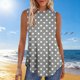 thumbnail image 1 of TaTaai Random Print Women Tank Top Summer Regular Fit Sleeveless Crew Neck Pullover Non See-through Machine Washable No Fading Casual Fashion Daily Wear Top Gift, 1 of 6