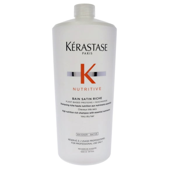 Champú Nutritive Bain Satin Riche de Kerastase para unisex - Champú de 34 oz