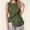 Army Green, variant on Women Round Neck Sleeveless Blouse Tops Solid Color Casual Asymmetrical Hem Shirt