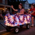 thumbnail image 6 of Independence Day Patriotic String Lights 5M 50LED or 10M 100LED Glowing Star Flag Design Plug in Timer Function for 4th of July BBQ Backyard Porch Party Decoration, 6 of 9