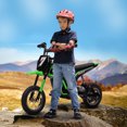 thumbnail image 4 of VOLTZ TOYS Upgraded Electric Dirt Bike for Kids, 24V 350W Motor, Max 24km/h Hand Accelerator and Brake Lever, 12" Air Tyre with Suspension, Electric Motorcycle Ride-on Car for Kids, 4 of 6