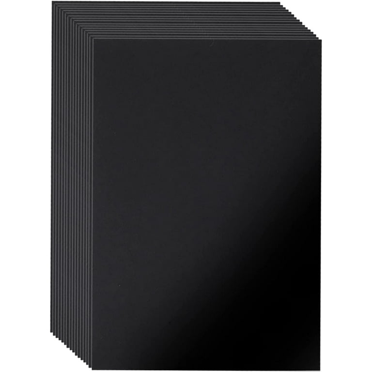 Black Colored Cardstock Thick Paper 50 Sheets, 8.5 x 11 Heavyweight 92lb  Cover Card Stock for Crafts and DIY Cards Making