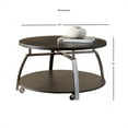 thumbnail image 5 of Steve Silver Co. Coham Table Basse Ronde avec Roulettes, Nickel Noir, 5 of 5