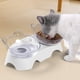 thumbnail image 2 of Cuencos para gatos, cuencos elevados para comida para gatos, cuencos dobles para gatos con 15 platos elevados inclinados para gatos, cuenco de alimentación para mascotas para gatos, 2 of 4