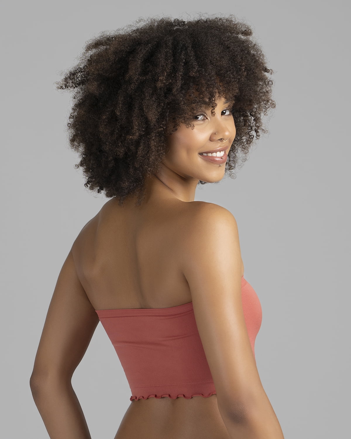 No Boundaries Women's Ruffle Bandeau, Sizes XS-3XL