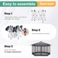thumbnail image 6 of HOTEEL 16x16 Pop up Gazebo, Hexagonal Outdoor Canopy Shelter, Instant Patio Gazebo Sun Shade Canopy Tent with Netting & Adjustable Height for Lawn, Garden, Backyard & Deck, Gray, 6 of 10