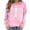 1-Pink, variant on LYEAA Halloween Women Sweatshirt Long Sleeve Crew Neck Regular Ribbed Cuff Casual Wear Skull Holiday Clothes Black S