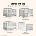 thumbnail image 4 of Dream On Me Odelle 5-in-1 Convertible Crib, Converts from Baby Crib to Toddler Bed, Day Bed, Kids Bed and Full Size Bed, Three Adjustable Mattress Height Positions, Pebble Gray, 4 of 9