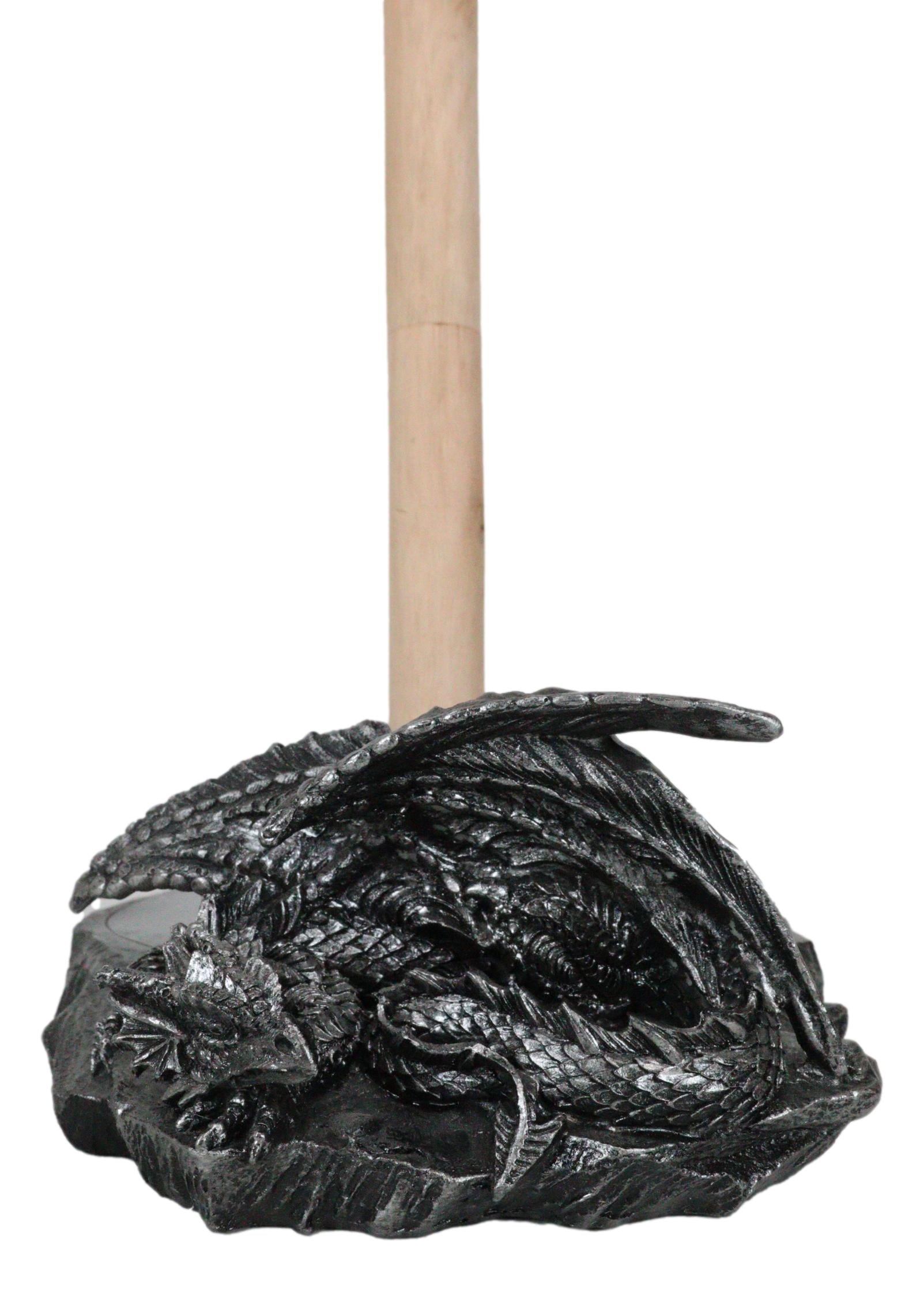 Medieval Draco's Swipes Sleeping Dragon By Castle Fort Paper Towel Holder Stand