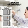 thumbnail image 4 of Bisagras para puertas de gabinete VEVOR, paquete de 60, superposición parcial, cierre suave para tipo enmarcado, 4 of 9