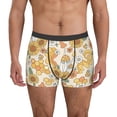 thumbnail image 4 of Wukai Groovy Hippie Flower Mushrooms Print Men’s Underwear Breathable Boxer Briefs,&nbsp;Moisture Wicking & Breathable-, 4 of 7