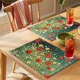 thumbnail image 4 of Placemat Set of 4 Red Yellow Flowers Placemats for Dining Table Oil Painting Washable Table Mats for Kitchen and Party Decor Indoor & Outdoor Use, 4 of 8