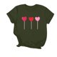 thumbnail image 1 of Puntoco Liquidación de camisetas cortas para mujer Camiseta de manga corta con cuello redondo y estampado para mujer, 1 of 3